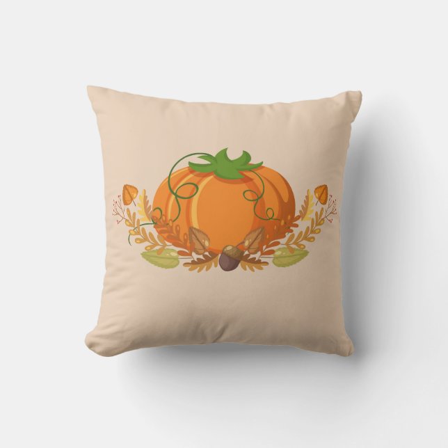 Pumpkin Pillow för hösten Kudde (Framsida)