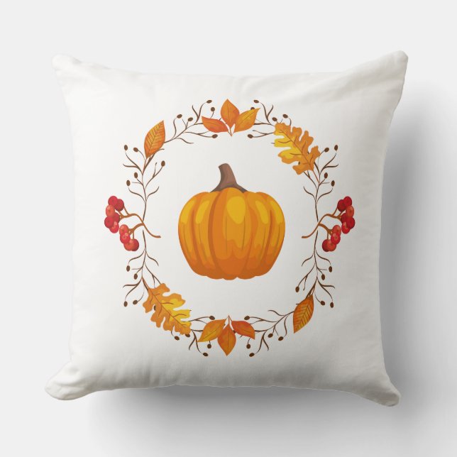 Pumpkin Pillow för hösten Kudde (Framsida)