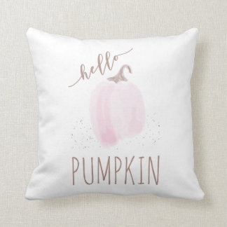 Pumpkin Pillow Hej Pumpkin för Rosa Watercolor Kudde