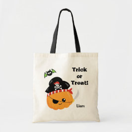 Pumpkin Pirat Halloween Bus eller godis Tygkasse