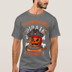 Pumpkin Pirat Happy halloween, Humor Horror Party T Shirt