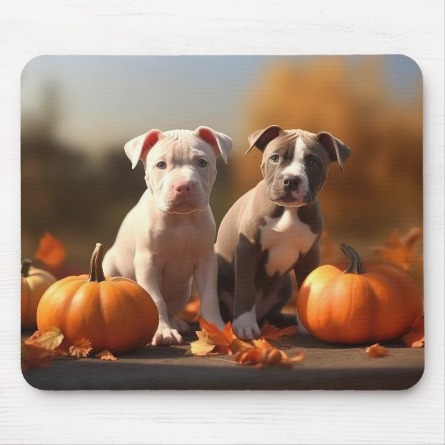 Pumpkin Pitbull Puppy Autumn Delight Pumpkin Musmatta (Framsidan)