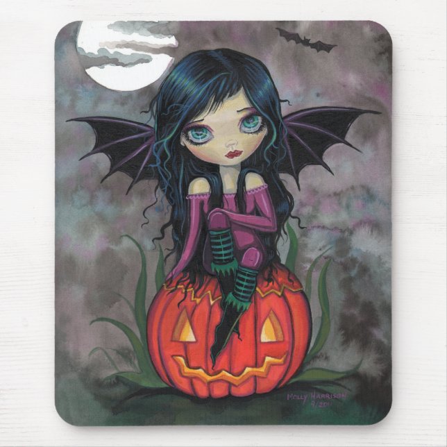 Pumpkin Pixie Halloween Mousepad Musmatta (Framsidan)