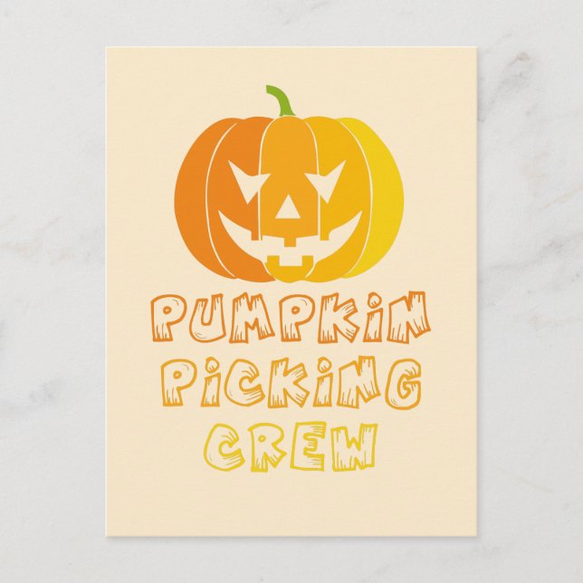Pumpkin-plockbesättning Vykort (Framsida)