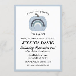 Pumpkin Pojke Baby Shower Inbjudningar