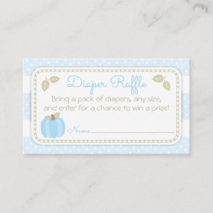 Pumpkin Pojke Shower Diaper Raffle Biljett