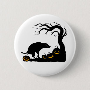 Pumpkin Poop Patrol Funny Halloween Hund Knapp