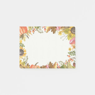 Pumpkin Post-it-Note för hösten Fall Maple Lövs Pu Post-it Block