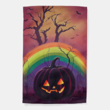 Pumpkin-Pride | Rainbow Halloween Garden Flagga