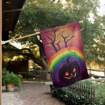 Pumpkin-Pride | Rainbow Halloween House Flagga