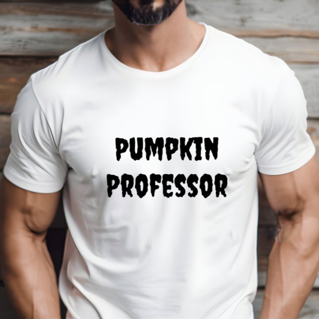 Pumpkin Professor Black-lärartypografi T Shirt (Skapare uppladdad)