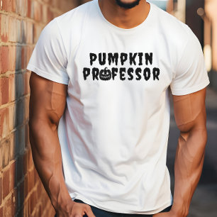 Pumpkin Professor black typography T Shirt
