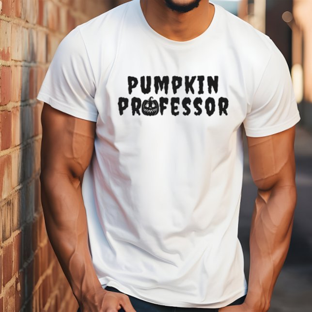 Pumpkin Professor black typography T Shirt (Skapare uppladdad)