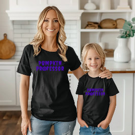 Pumpkin Professor lila typografi T Shirt
