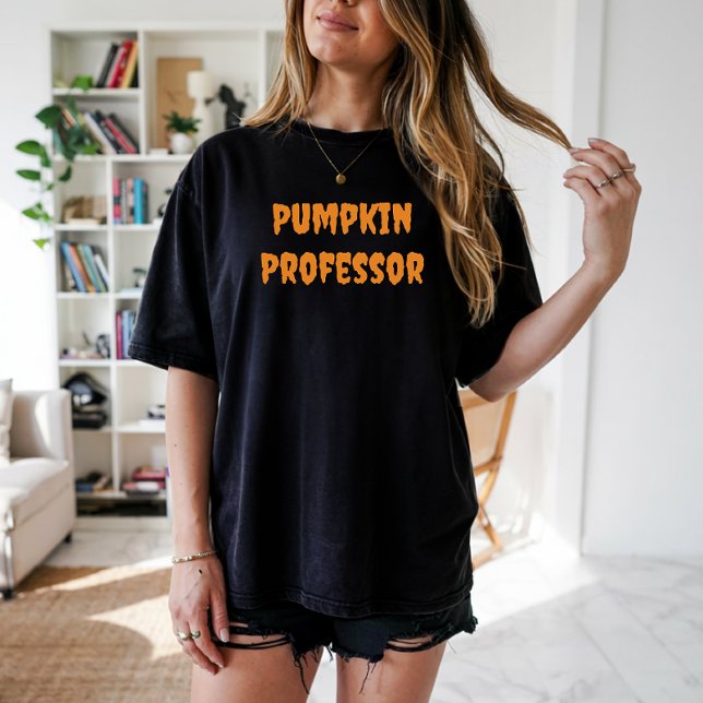 Pumpkin Professor orange lärartypografi T Shirt (Skapare uppladdad)