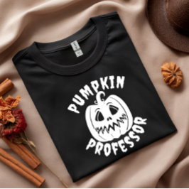 Pumpkin Professor white typografi T Shirt