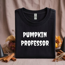 Pumpkin Professor white typografi