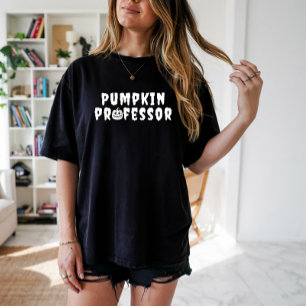 Pumpkin Professor white typografi T Shirt