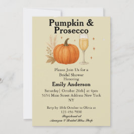 Pumpkin & Prosecco Fall Halloween-Möhippa Inbjudningar