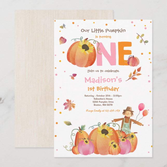 Pumpkin Pumpkin Pumpkin Pumpkin Pumpkin Pumpkin Pu Inbjudningar (Fram/baksida)