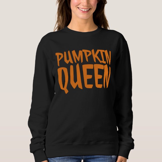 Pumpkin Queen Cute Fall Autumn T Shirt (Framsida)