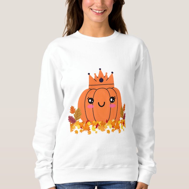 Pumpkin Queen | Fall Aesthetic Halloween Shirt T (Framsida)