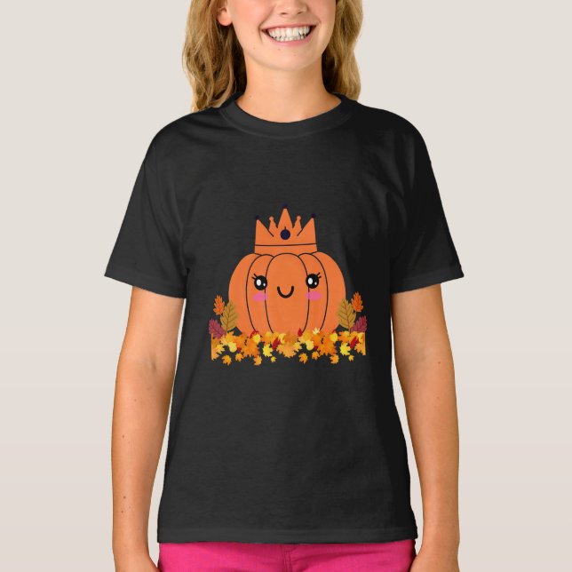 Pumpkin Queen | Fall Aesthetic Halloween Shirt T (Framsida)
