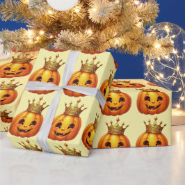 Pumpkin Queen Festive Wrapping Papper Presentpapper