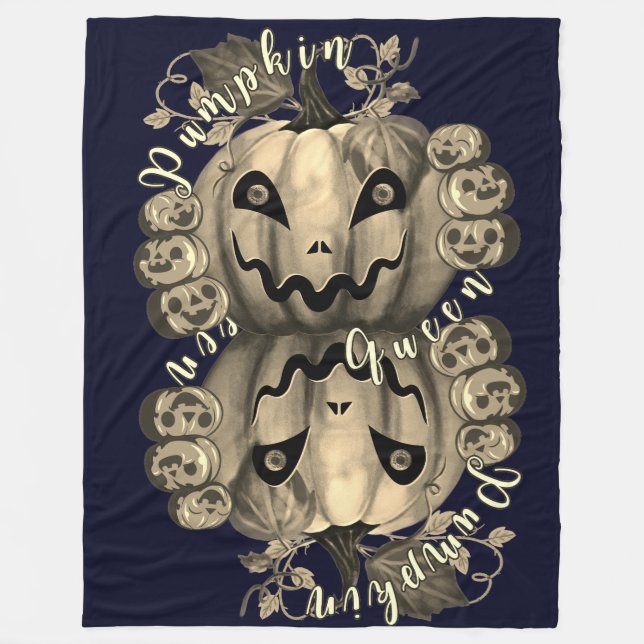 Pumpkin Queen Fleecefilt (Framsidan)