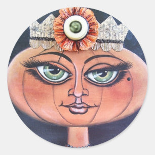 Pumpkin Queen Stickers Runt Klistermärke