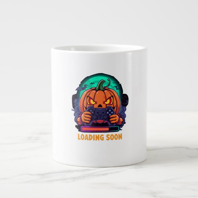 Pumpkin Quest Gamer Loading Design Jumbo Mugg (Framsidan)