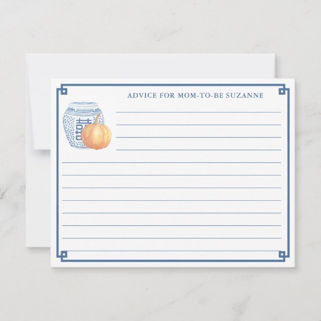 Pumpkin-råd för nytt moderkort för hösten inbjudningar (Framsida)