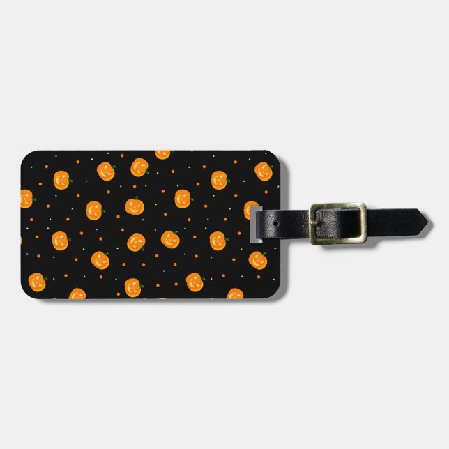 Pumpkin Rain Luggage Tag Bagagebricka (Horisontell Framsida)