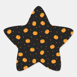 Pumpkin Rain Stickers Stjärnformat Klistermärke