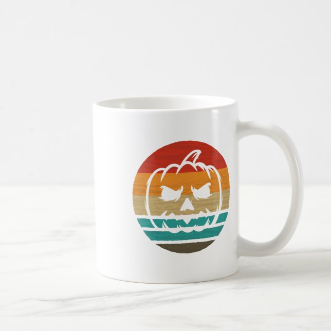 Pumpkin Retro Stil Vintage Kaffemugg (Höger)