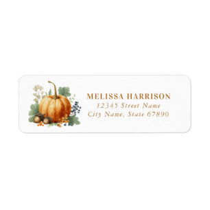 Pumpkin Return-adressetikett Returadress Etikett