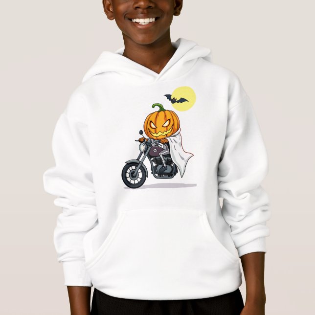 Pumpkin rides motorcykel t shirt (Framsida)