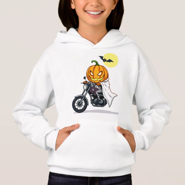 Pumpkin rides motorcykel t shirt (Framsida)