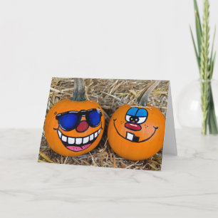Pumpkin roligt bröllop årsdagen kort