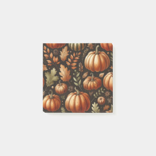 Pumpkin Roligt Thanksgiving Höst löv Orange för hö Post-it Block