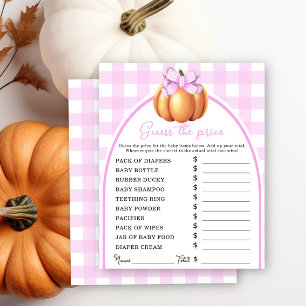 Pumpkin rosa Arch babydusch Prist gissningsspel