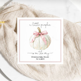 Pumpkin & Rosa Bow Baby Shower Napkin Pappersservett