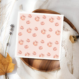 Pumpkin Rosa Bow Girl Baby Shower Pappersservett