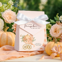 Pumpkin Rosa Bow Watercolor Baby Shower Presentaskar