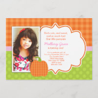 Pumpkin Rosa födelsedagsinbjudan - underbarare för