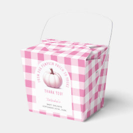 Pumpkin Rosa Gingham Play Flicka Baby Shower Presentaskar
