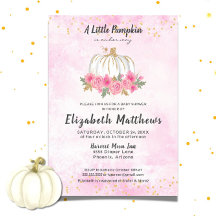 Pumpkin Rosa Guld Fall Girl Baby Shower