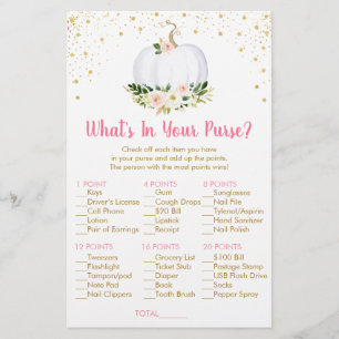 Pumpkin Rosa Guld What's in your Purse Game