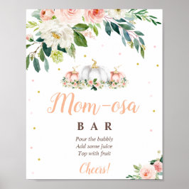 Pumpkin Rosa och Guld Mamma-osa Pub-tecken Poster