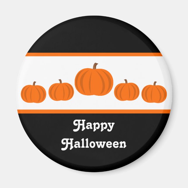 Pumpkin Row Halloween Magnet (Framsidan)